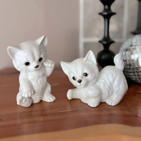 Vintage •Porcelain Cats- made in Japan• - Picture 2 of 8